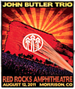John Butler Trio Red Rocks Poster Design