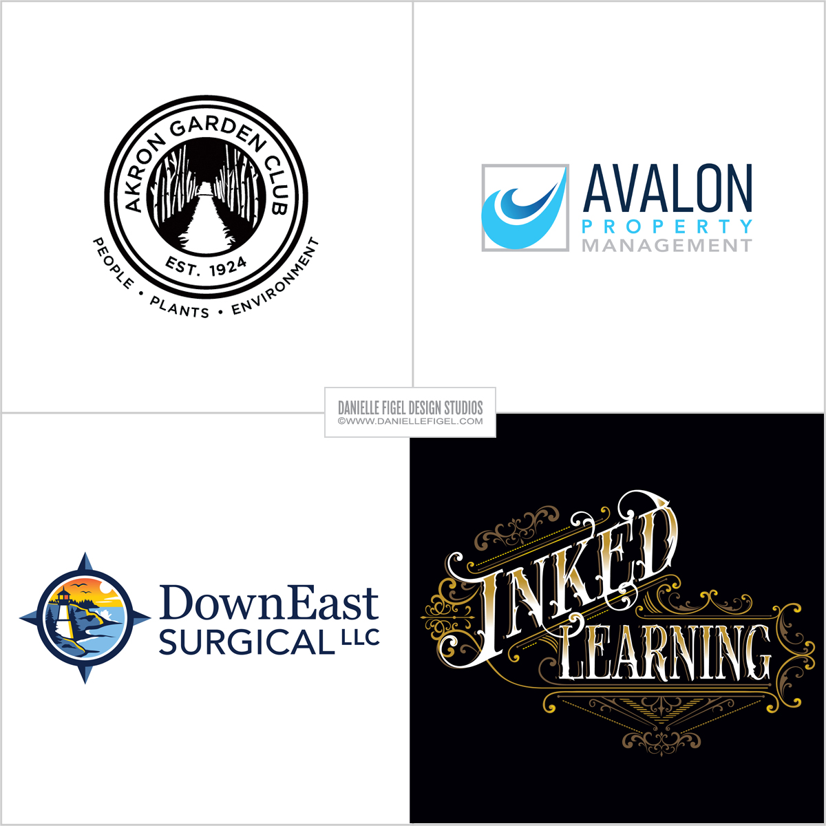 Danielle Figel Design Studios logo design garden club logo design gardening logo design property management logo design avalon logo design inked logo design tattoo lettering logo design tattoo style logo design downeast logo design downeast surgical logo maine logo design surgical logo design clever logo design logo design ideas clever logo design