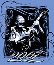 B. B. King T-Shirt Design BB King T-Shirt Design Art Blue T-shirt Artwork