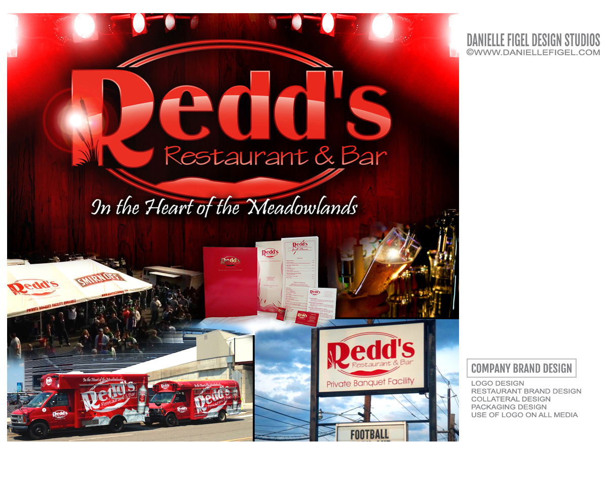 restaurant logo design, logo design ideas, redds restaurant logo design, restaurant menu design ideas, restaurant sign design, restaurant branding, restaurant brand design ideas, collateral design ideas, restaurant packaging design, food packaging design, vehicle wrap design, bus wrap design, Danielle Figel Design Studios