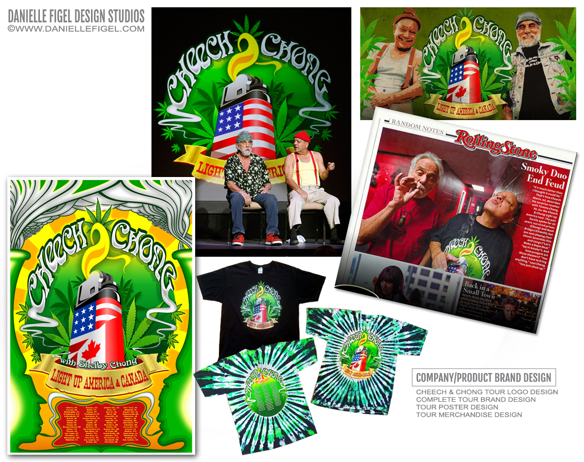 cheech and chong logo design, cheech & chong logo design, cheech and chong brand design, cheech and chong tshirt design, cheech chong t-shirt design, cheech chong poster design, cheech and chong light up america design, cheech chong light up america poster, cheech and chong light up america t-shirt, cheech and chong light up america logo design, Danielle Figel Design Studios