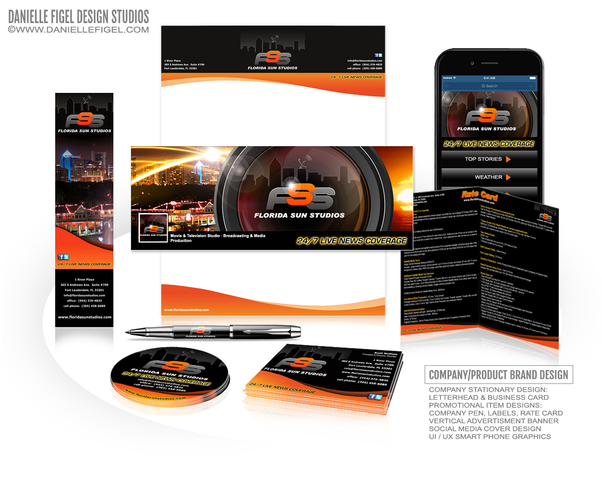 company stationary design, letterhead design, business card design, promotional item design, label design, ad design, banner design, social media cover design, brochure design, sticker design, label design, Danielle Figel Design Studios