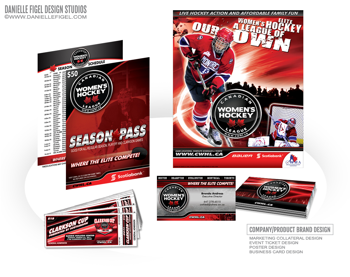 womens hockey brand design, nhl logo design, nhl shirt design, nhl poster design, womens hockey poster design, womens hocket season pass design, womens hockey logo, womens hockey usa design, cwhl art, chwl design, Danielle Figel Design Studios
