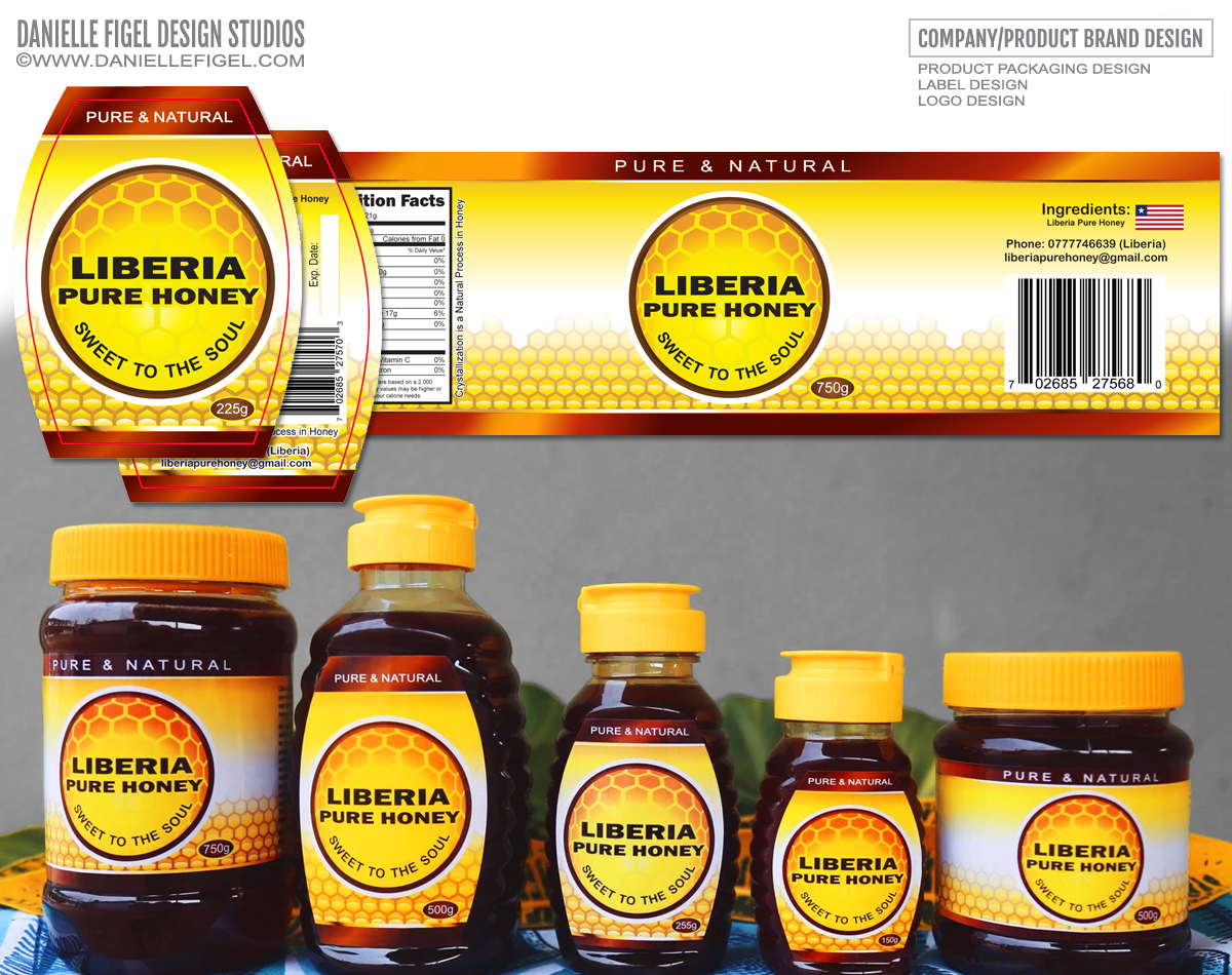 honey logo design honey packaging design honey label design honey art design graphic design brand design packaging design, KONG packaging design, dog packaging design, box design, Danielle FIgel Design Studios